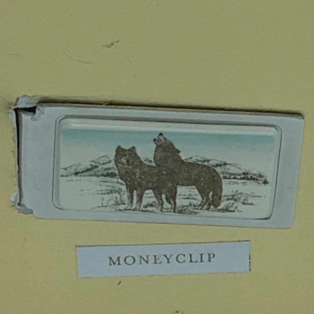 Barlow Designs Wolf Hinged Money Clip